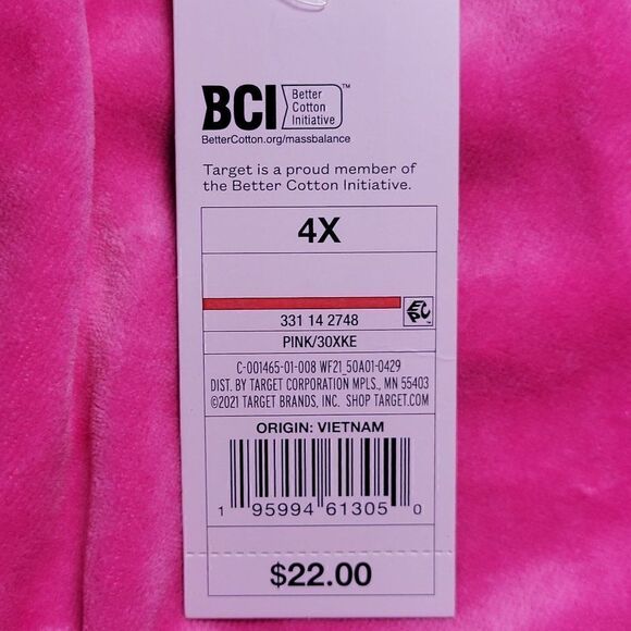 Wild Fable Pink Velour Joggers Sz 4X - Picture 5 of 6